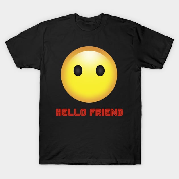 Hello Friend Emoji T-Shirt by Scruffy_Nerd